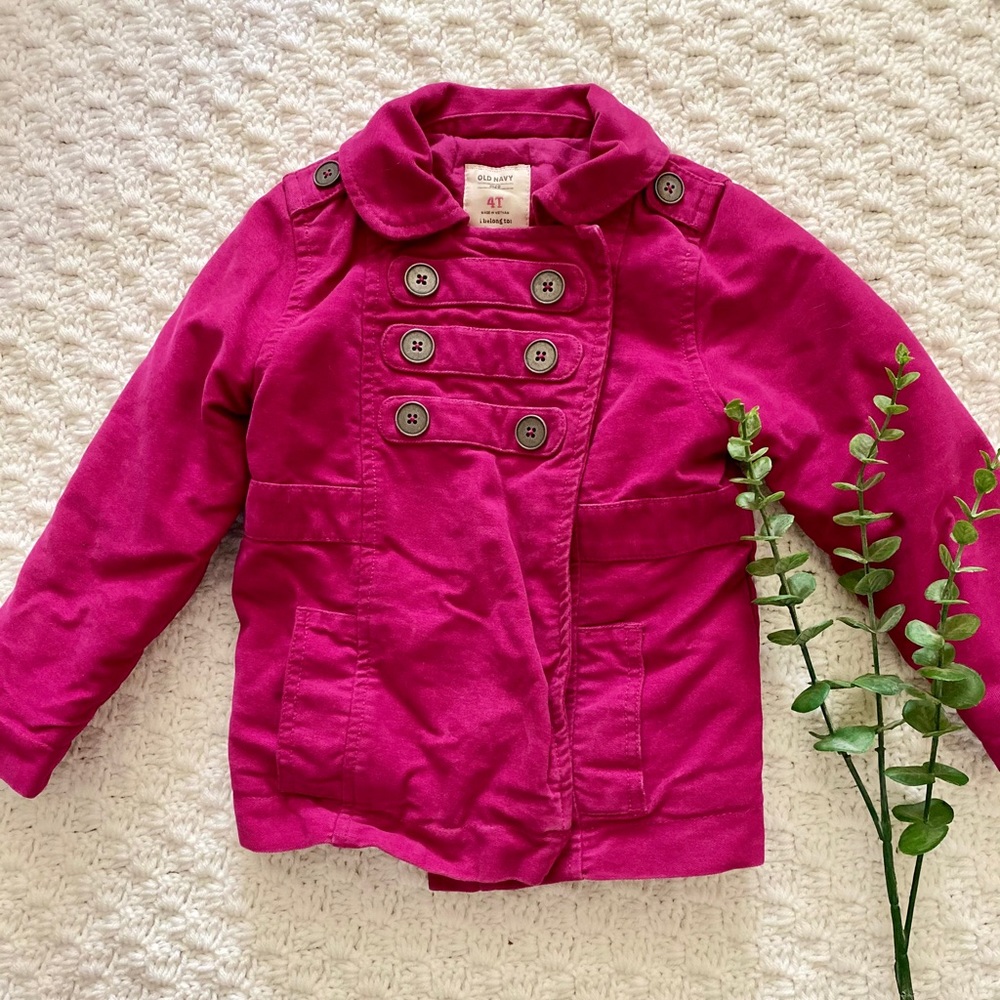 Old Navy fuschia pea coat